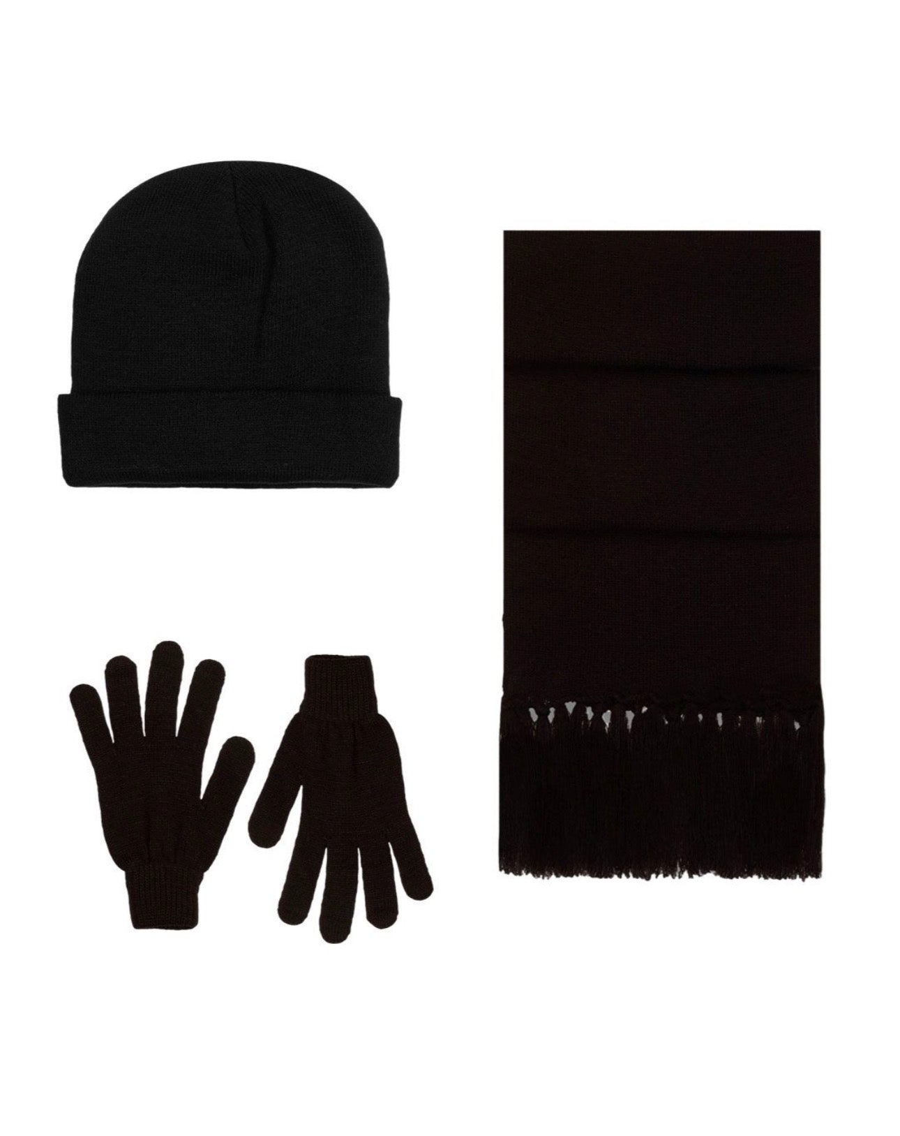Winter Warmth Bundel: Unisex Beanie,Gloves & Scarf